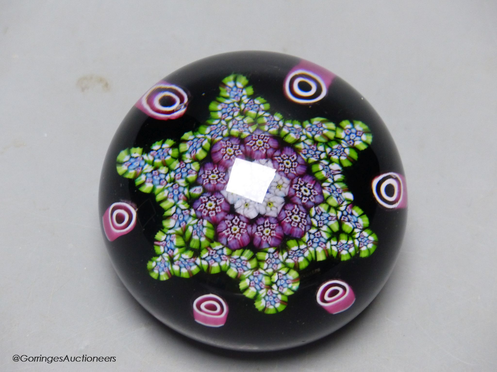 A Paul Ysart Milifiori paperweight